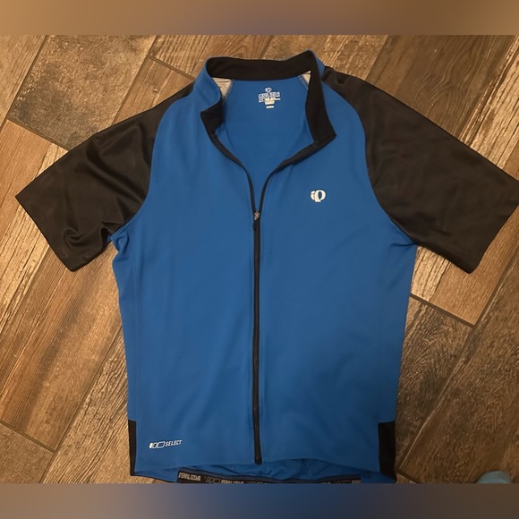 Pearl Izumi Quest Full Zip Cycling Jersey Sz M Blue Short Sleeves See Pics Flaws - Picture 1 of 7